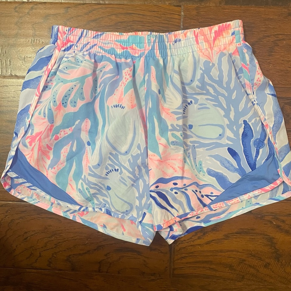 Lilly Pulitzer women’s luxletic trail Shorts size XXS blue 001485